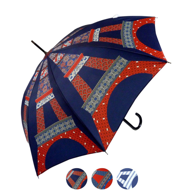 Parapluie Automatique Tour Eiffel - Portable, Coupe-vent, Protection UV, Revêtement Vinyle Noir